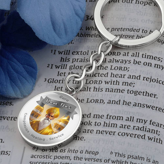 Guru Ramdas - Charm Keychain - This Luxury Charm Keychain is more than just a keyring — it’s an empowering expression of your dreams, intentions, and personal energy.Featuring an original design with meaningful affirmations, symbols, or imagery, each char