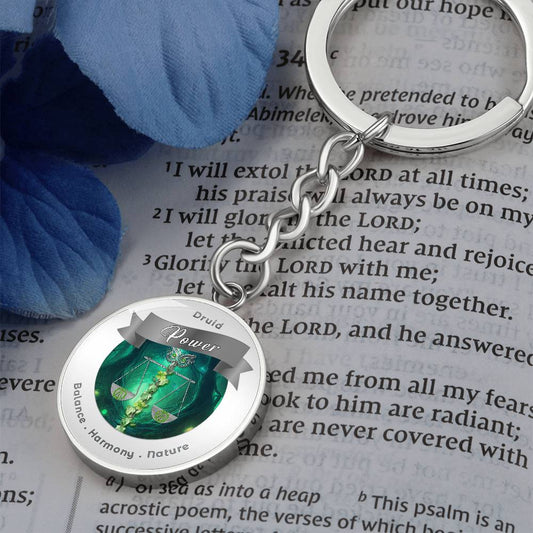 Druid 2 - RPG Fantasy Charm Keychain - This Luxury Charm Keychain is more than just a keyring — it’s an empowering expression of your dreams, intentions, and personal energy.Featuring an original design with meaningful affirmations, symbols, or imagery, e