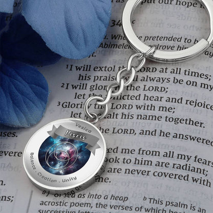 Vesica Piscis - Affirmation Keychain For Balance Creation Unity- More Than CharmsMore Than Charms