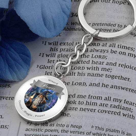 Wizard - RPG Fantasy Charm Keychain - This Luxury Charm Keychain is more than just a keyring — it’s an empowering expression of your dreams, intentions, and personal energy.Featuring an original design with meaningful affirmations, symbols, or imagery, ea