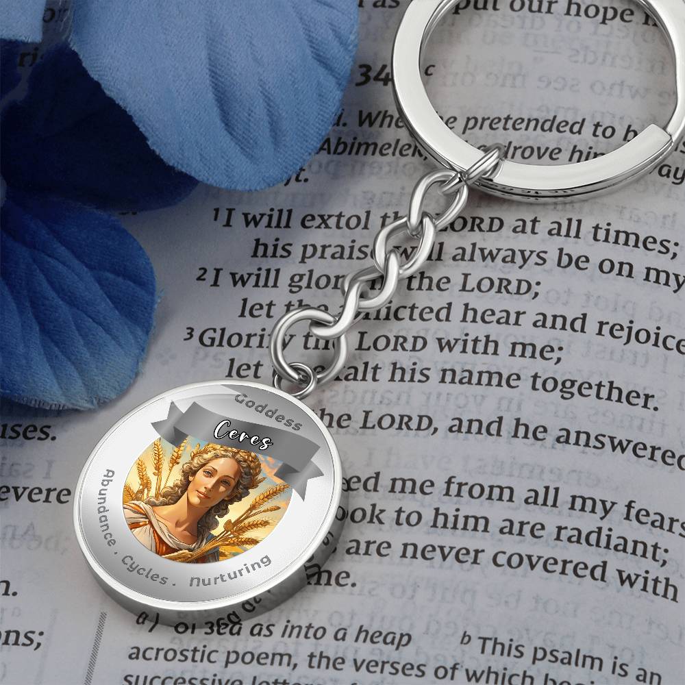 Goddess Ceres - Affirmation Keychain For Abundance Cycles Nurturing - More Than CharmsMore Than Charms