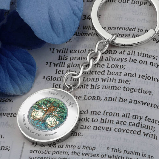 Tree of Life - Charm Keychain - This Luxury Charm Keychain is more than just a keyring — it’s an empowering expression of your dreams, intentions, and personal energy.Featuring an original design with meaningful affirmations, symbols, or imagery, each cha