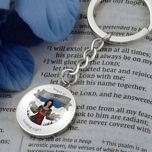 Relationships - Guardian Angel Charm Keychain - This Luxury Charm Keychain is more than just a keyring — it’s an empowering expression of your dreams, intentions, and personal energy.Featuring an original design with meaningful affirmations, symbols, or i