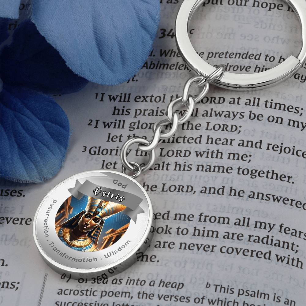 Osiris Affirmation Keychain For Resurrection Transformation Wisdom- More Than CharmsMore Than Charms