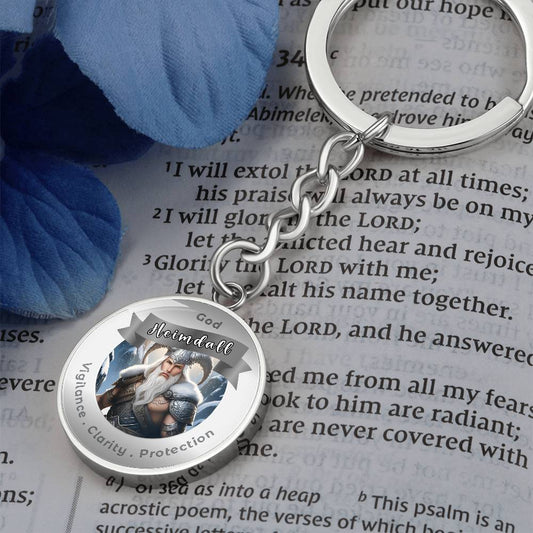 Heimdall - Charm Keychain For Vigilance Clarity Protection - This Luxury Charm Keychain is more than just a keyring — it’s an empowering expression of your dreams, intentions, and personal energy.Featuring an original design with meaningful affirmations,