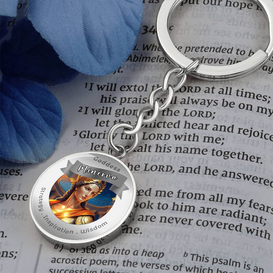 Minerva- Charm Keychain For Strategy Inspiration Wisdom - This Luxury Charm Keychain is more than just a keyring — it’s an empowering expression of your dreams, intentions, and personal energy.Featuring an original design with meaningful affirmations, sym