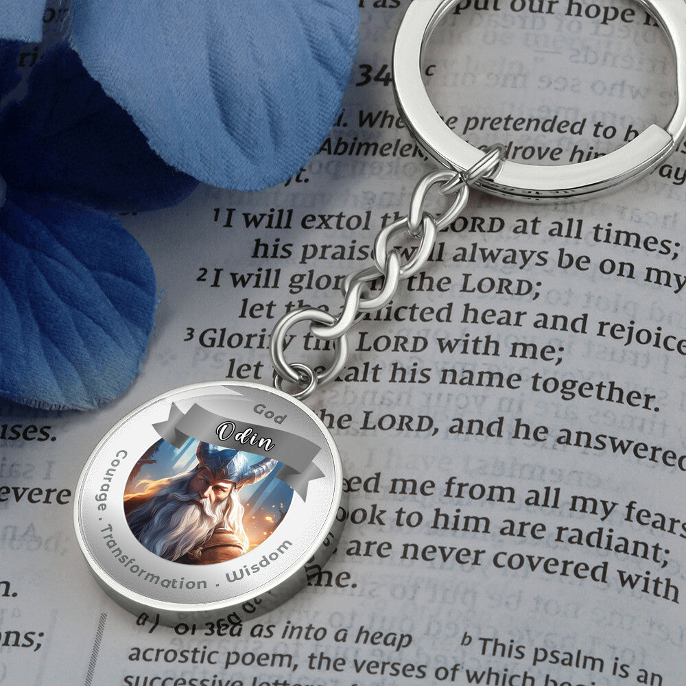 Odin- Affirmation Keychain For Courage Transformation Wisdom- More Than CharmsMore Than Charms