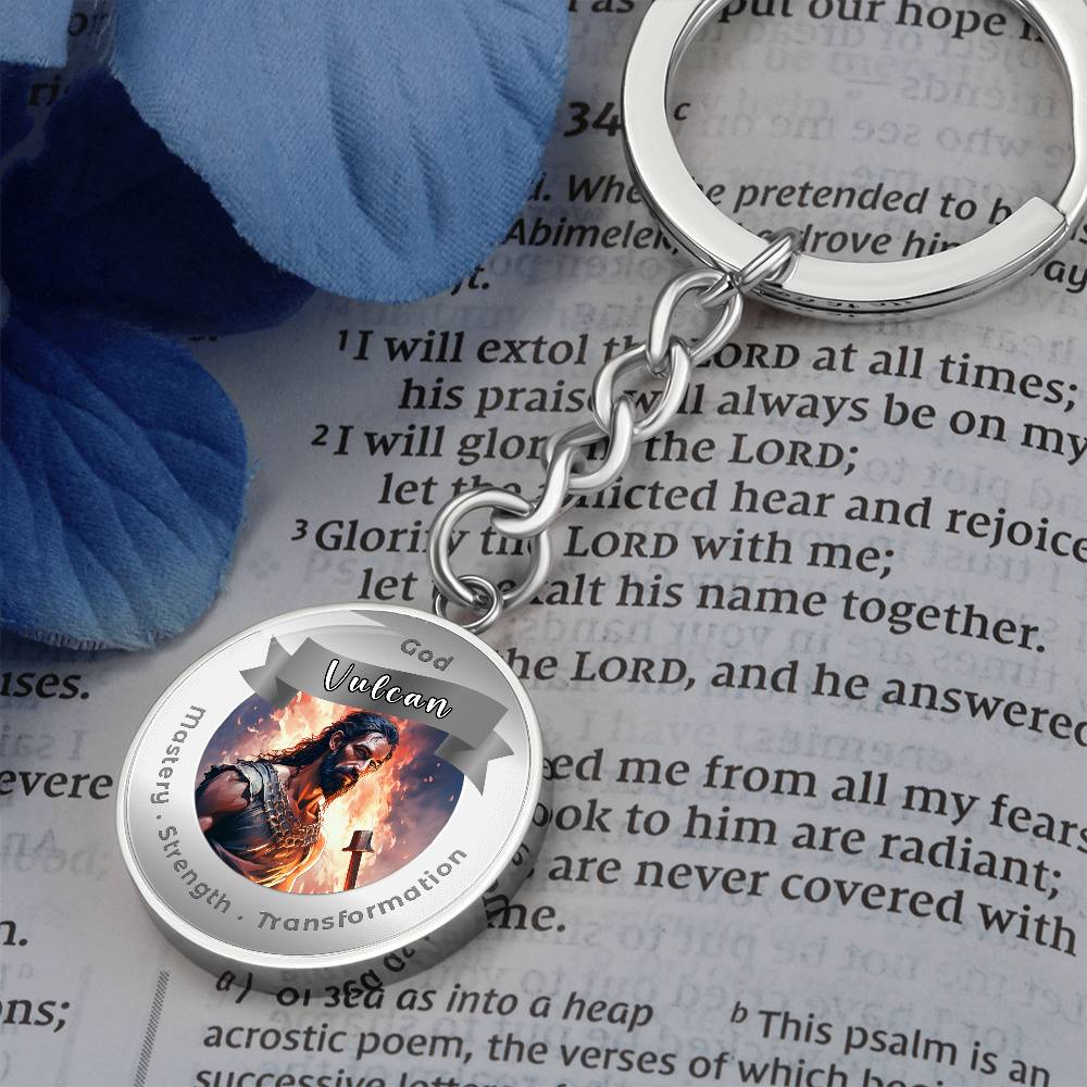 Vulcan - Affirmation Keychain For Mastery Strength Transformation- More Than CharmsMore Than Charms