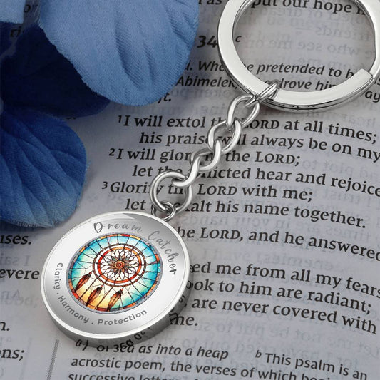 Dream Catcher - Charm Keychain - This Luxury Charm Keychain is more than just a keyring — it’s an empowering expression of your dreams, intentions, and personal energy.Featuring an original design with meaningful affirmations, symbols, or imagery, each ch