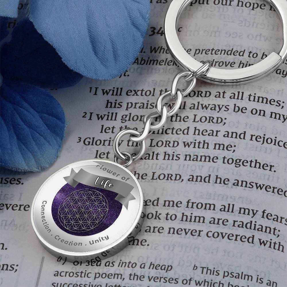 Flower of Life - Affirmation Keychain For Connection Creation Unity - More Than CharmsMore Than Charms