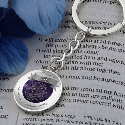 Flower of Life - Affirmation Keychain For Connection Creation Unity - More Than CharmsMore Than Charms