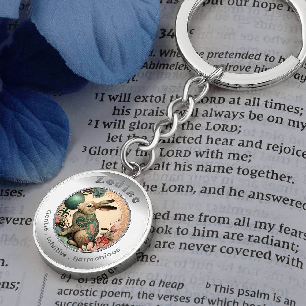 Rabbit - Chinese Zodiac - Affirmation Keychain - More Than CharmsMore Than Charms