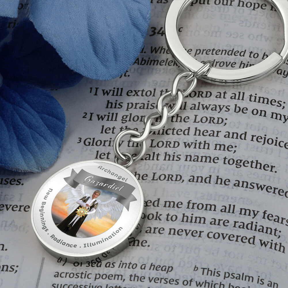 Archangel Gazadiel - Affirmation Keychain For New Beginnings, Radiance & Illumination - More Than CharmsMore Than Charms