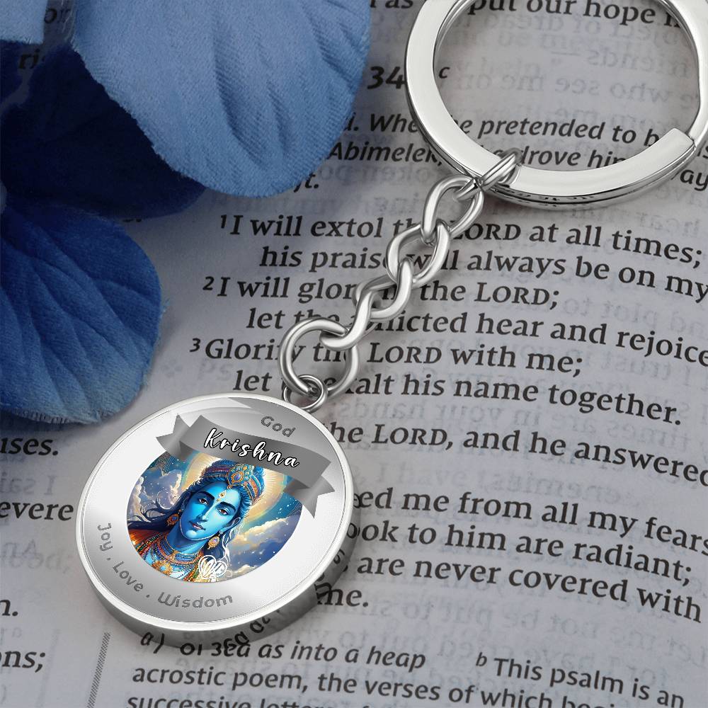 Krishna- Affirmation Keychain For Joy Love WisdomFamily - More Than CharmsMore Than Charms