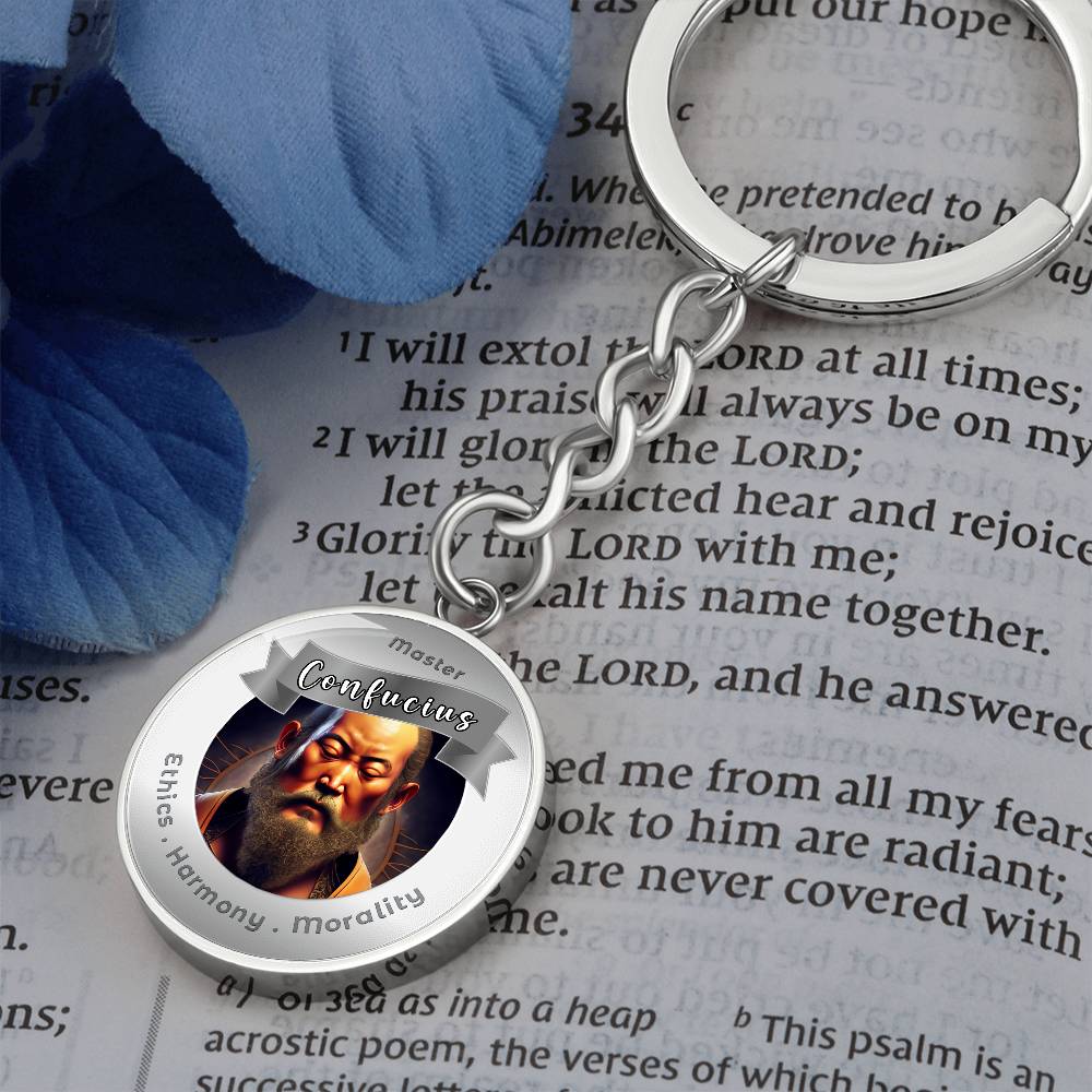 Confucius - Affirmation Keychain ForEthics, Harmony & Morality - More Than CharmsMore Than Charms