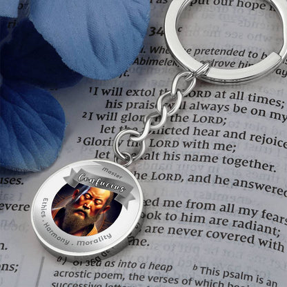 Confucius - Affirmation Keychain ForEthics, Harmony & Morality - More Than CharmsMore Than Charms