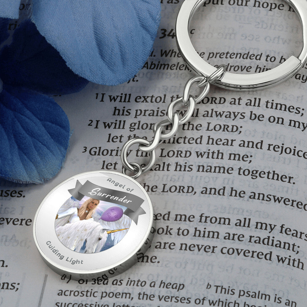 Surrender - Guardian Angel Affirmation Keychain - More Than CharmsMore Than Charms
