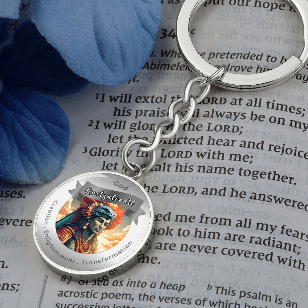 Quetzalcoatl- Affirmation Keychain For Creation Enlightenment Transformation - More Than CharmsMore Than Charms