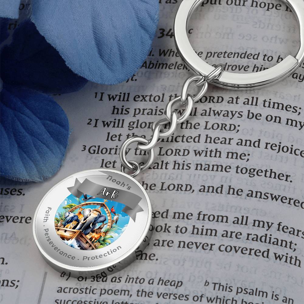 Noah's Arc - Affirmation Keychain For Faith Perseverance Protection- More Than CharmsMore Than Charms