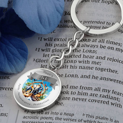 Noah's Arc - Affirmation Keychain For Faith Perseverance Protection- More Than CharmsMore Than Charms