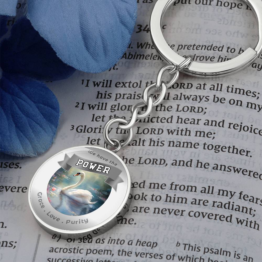 Swan Power Animal Affirmation Keychain - More Than CharmsMore Than Charms