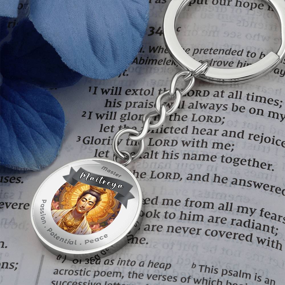 Maitreya - Affirmation Keychain For Enlightenment, Liberation & Peace - More Than CharmsMore Than Charms