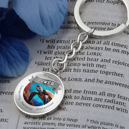 Turtle Power Animal Affirmation Keychain - More Than CharmsMore Than Charms