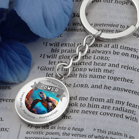 Turtle Power Animal Charm Keychain - This Luxury Charm Keychain is more than just a keyring — it’s an empowering expression of your dreams, intentions, and personal energy.Featuring an original design with meaningful affirmations, symbols, or imagery, eac