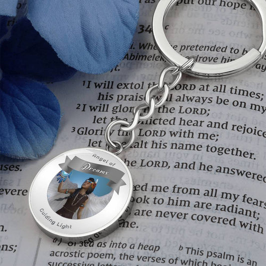 Dreams - Guardian Angel Charm Keychain - This Luxury Charm Keychain is more than just a keyring — it’s an empowering expression of your dreams, intentions, and personal energy.Featuring an original design with meaningful affirmations, symbols, or imagery,