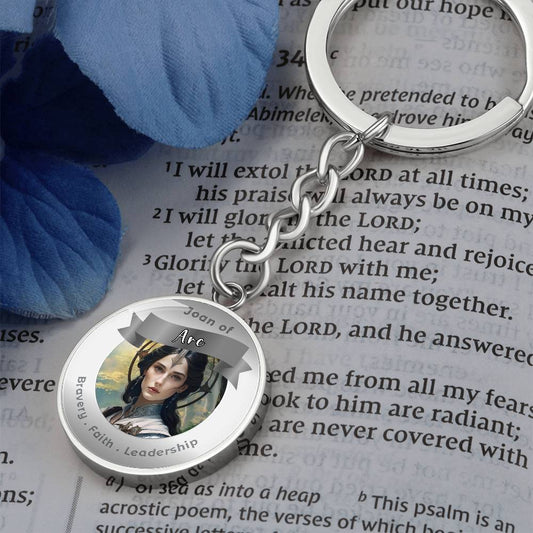 Joan of Arc - Charm Keychain - This Luxury Charm Keychain is more than just a keyring — it’s an empowering expression of your dreams, intentions, and personal energy.Featuring an original design with meaningful affirmations, symbols, or imagery, each char