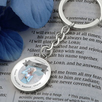 Archangel Haniel - Affirmation Keychain For Balance, Charm, Grace & Intuition - More Than CharmsMore Than Charms