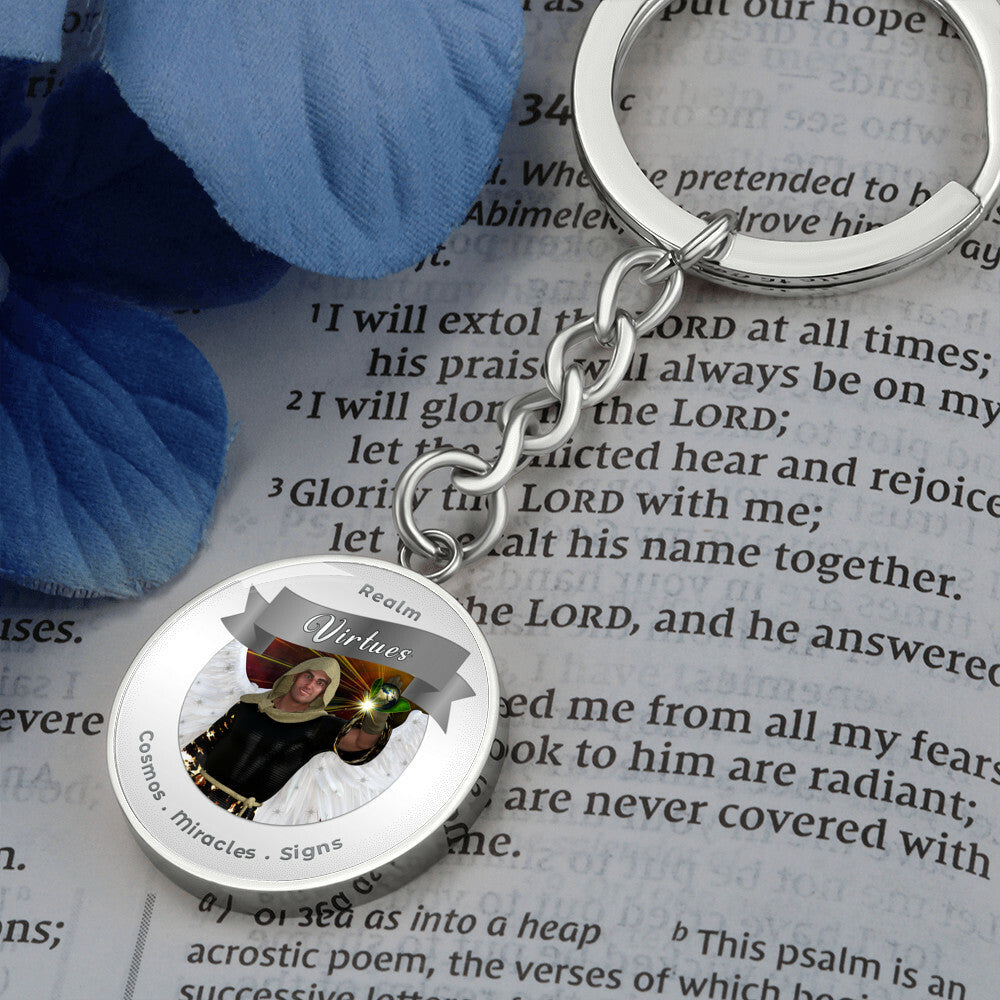 Virtues - Angelic Realm Affirmation Keychain For Signs, Miracles & Cosmos- More Than CharmsMore Than Charms