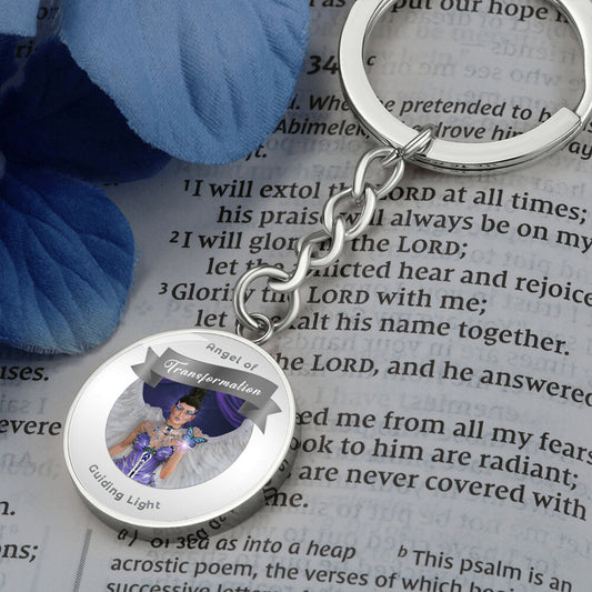 Transformation - Guardian Angel Charm Keychain - This Luxury Charm Keychain is more than just a keyring — it’s an empowering expression of your dreams, intentions, and personal energy.Featuring an original design with meaningful affirmations, symbols, or