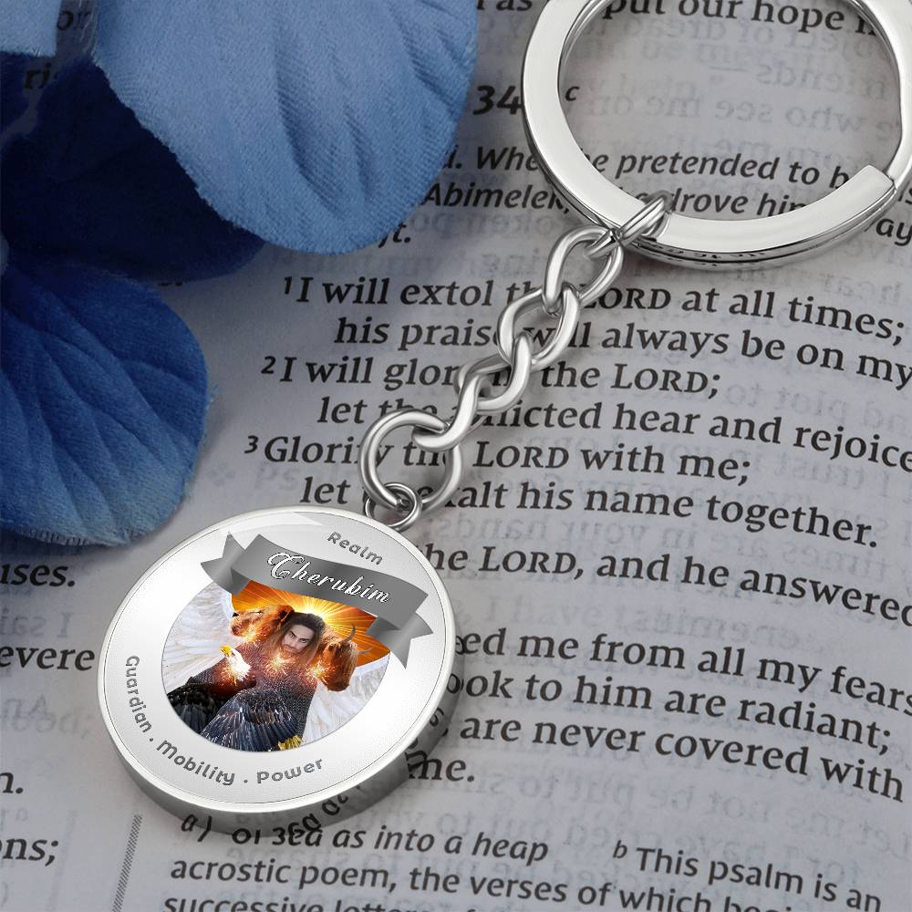 Cheribum- Angelic Realms Affirmation Keychain For Mobility, Power & Guardian - More Than CharmsMore Than Charms