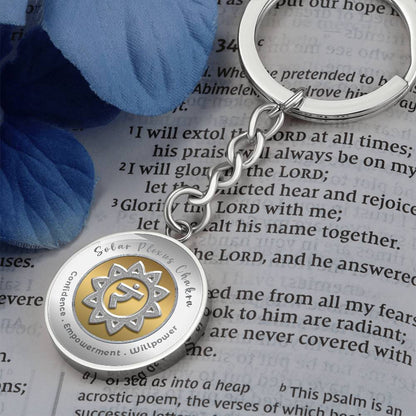 Solar Plexus Chakra - Confidence Empowerment Willpower - Affirmation Keychain - More Than CharmsMore Than Charms