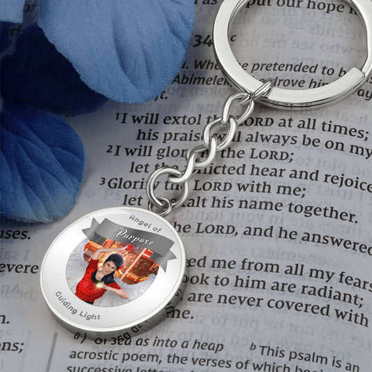 Purpose - Guardian Angel Charm Keychain - This Luxury Charm Keychain is more than just a keyring — it’s an empowering expression of your dreams, intentions, and personal energy.Featuring an original design with meaningful affirmations, symbols, or imagery