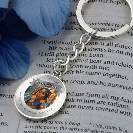 Spider Woman - Charm Keychain For Connection Creation Vision - This Luxury Charm Keychain is more than just a keyring — it’s an empowering expression of your dreams, intentions, and personal energy.Featuring an original design with meaningful affirmations