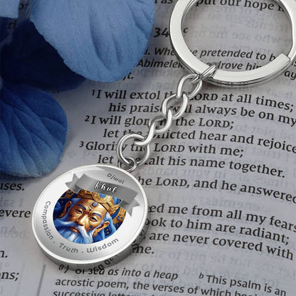 Djwal Khul - Affirmation Keychain For Compassion, Truth & Wisdom - More Than CharmsMore Than Charms