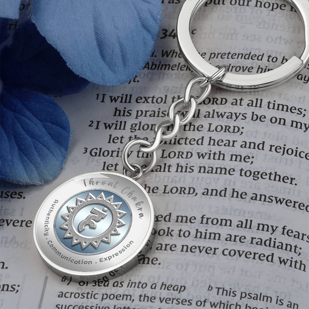 Throat Chakra - Communication Expression Authenticity - Affirmation Keychain - More Than CharmsMore Than Charms