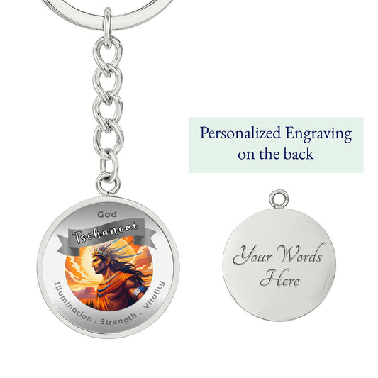 Tsohanoai - Affirmation Keychain For illumination Strength Vitality Loyalty- More Than CharmsMore Than Charms