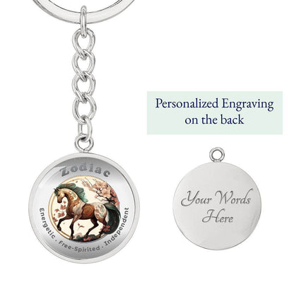 Horse - Chinese Zodiac - Affirmation Keychain - More Than CharmsMore Than Charms
