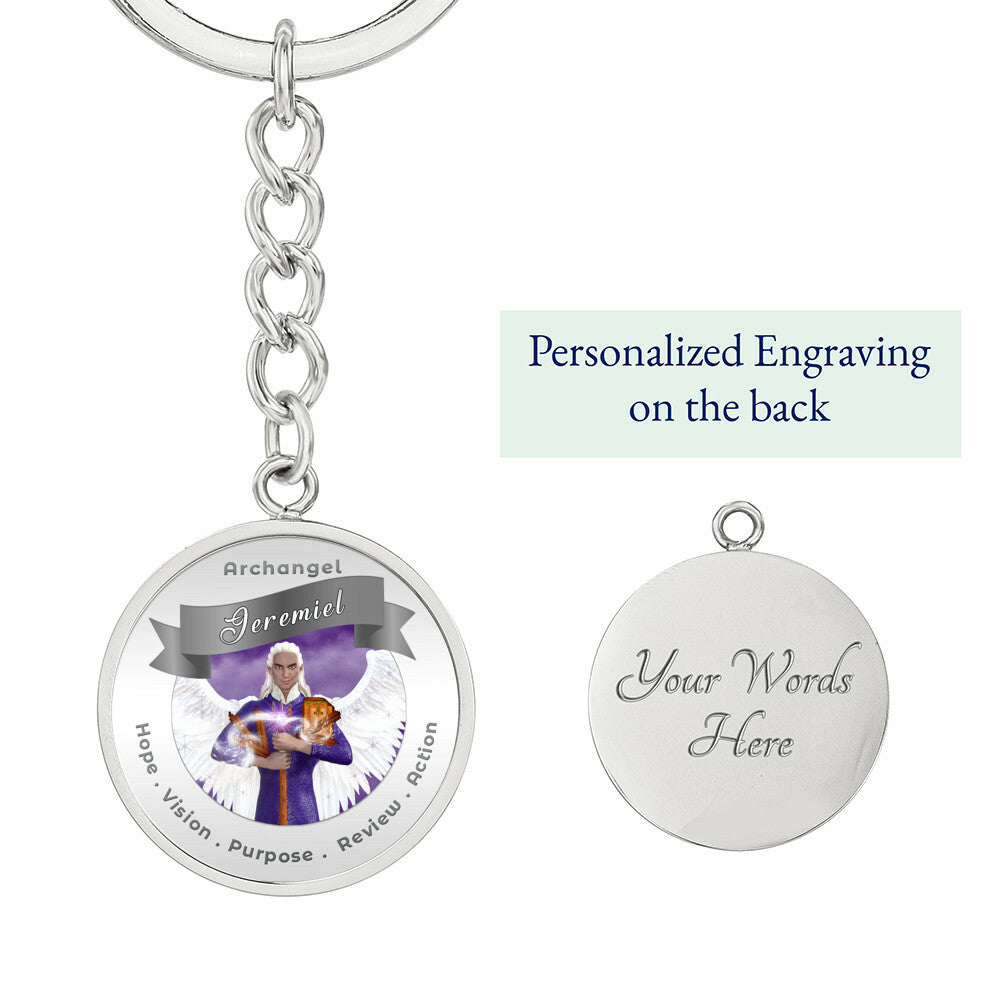 Archangel Jeremiel - Affirmation Keychain For Action, Hope, Purpose, Review & Visions - More Than CharmsMore Than Charms
