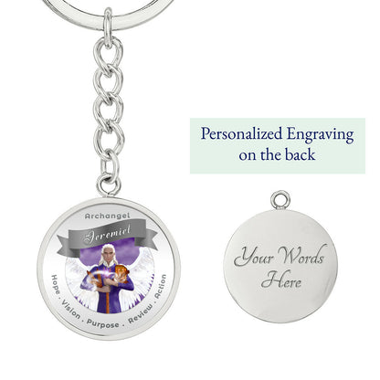 Archangel Jeremiel - Affirmation Keychain For Action, Hope, Purpose, Review & Visions - More Than CharmsMore Than Charms