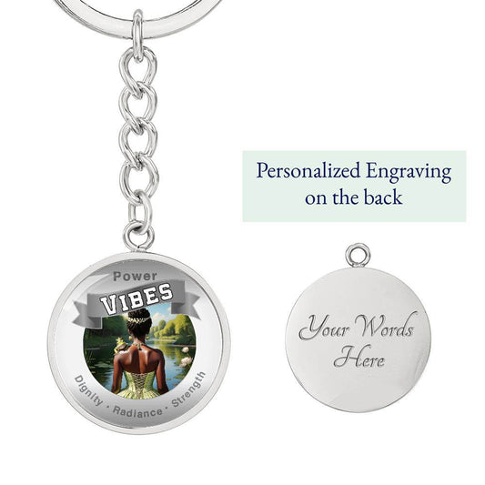 Power Vibes Affirmation Keychain - Majestic Creator