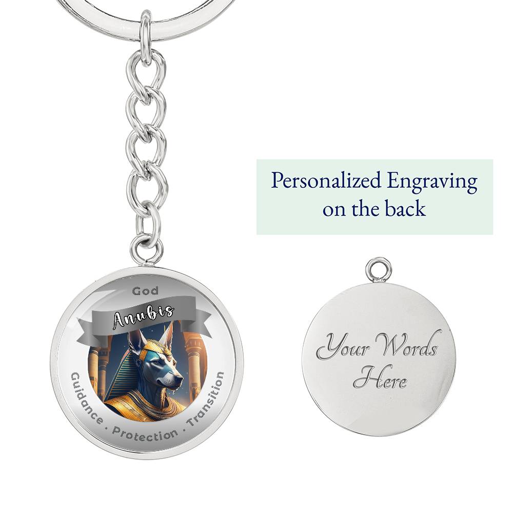 God Anubis - Affirmation Keychain For Guidance Protection Transition - More Than CharmsMore Than Charms