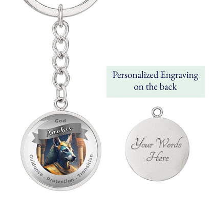 God Anubis - Affirmation Keychain For Guidance Protection Transition - More Than CharmsMore Than Charms