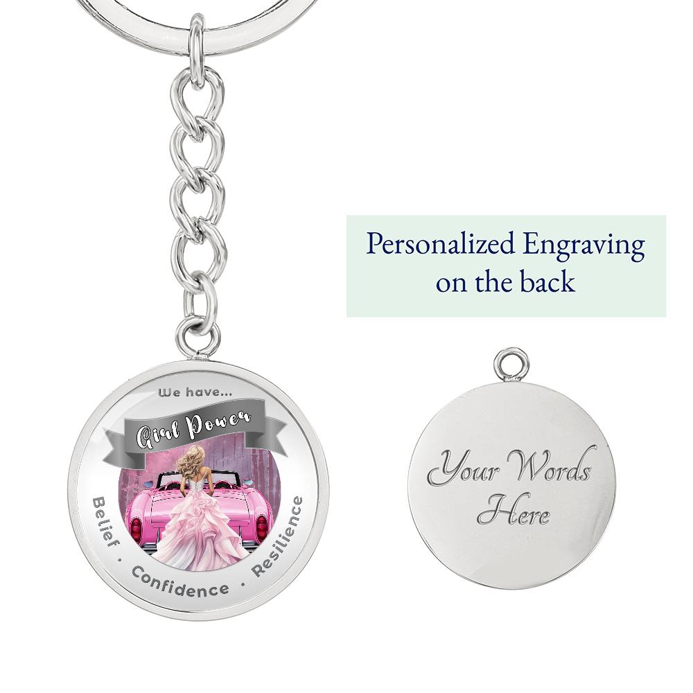 Pink Girl Power - Affirmation Keychain - More Than CharmsMore Than Charms