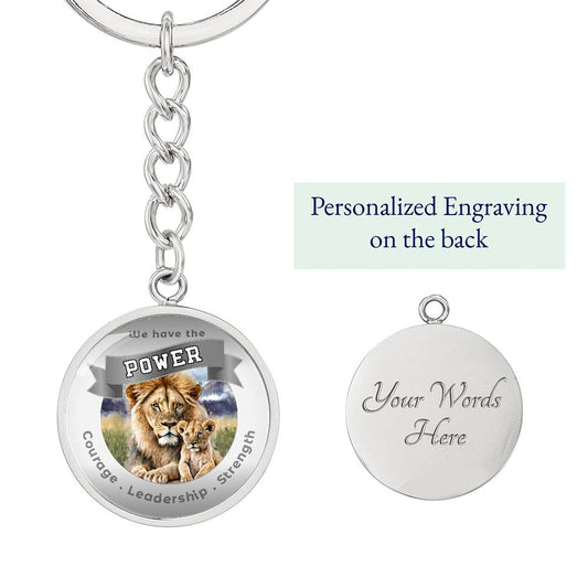 Lion & Cub - Power Animal Affirmation Keychain - More Than CharmsMore Than Charms