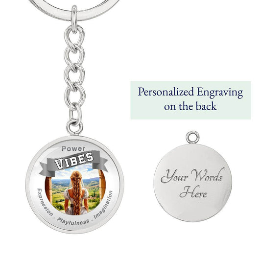 Power Vibes Affirmation Keychain - Creative Tower