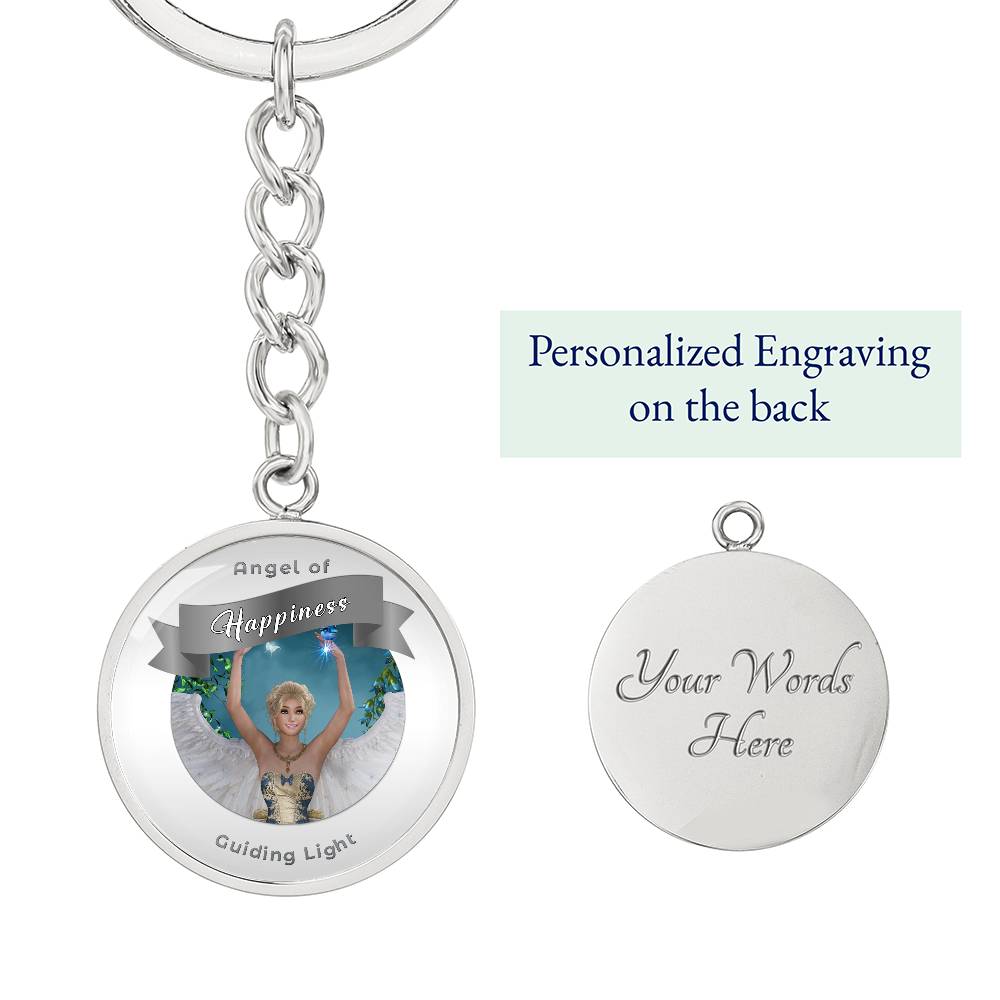 Happiness - Guardian Angel Affirmation Keychain - More Than CharmsMore Than Charms